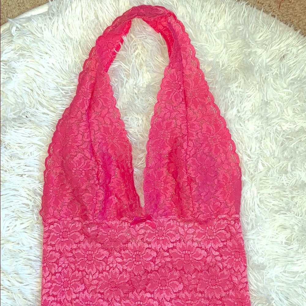 Victoria secret pink flowery Lacey onesie 🌸💎💋